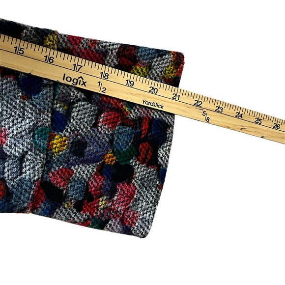 Damee Coat Abstract Painting 3 Button Half Black Half Multi XL Pockets Jacket - Picture 15 of 15